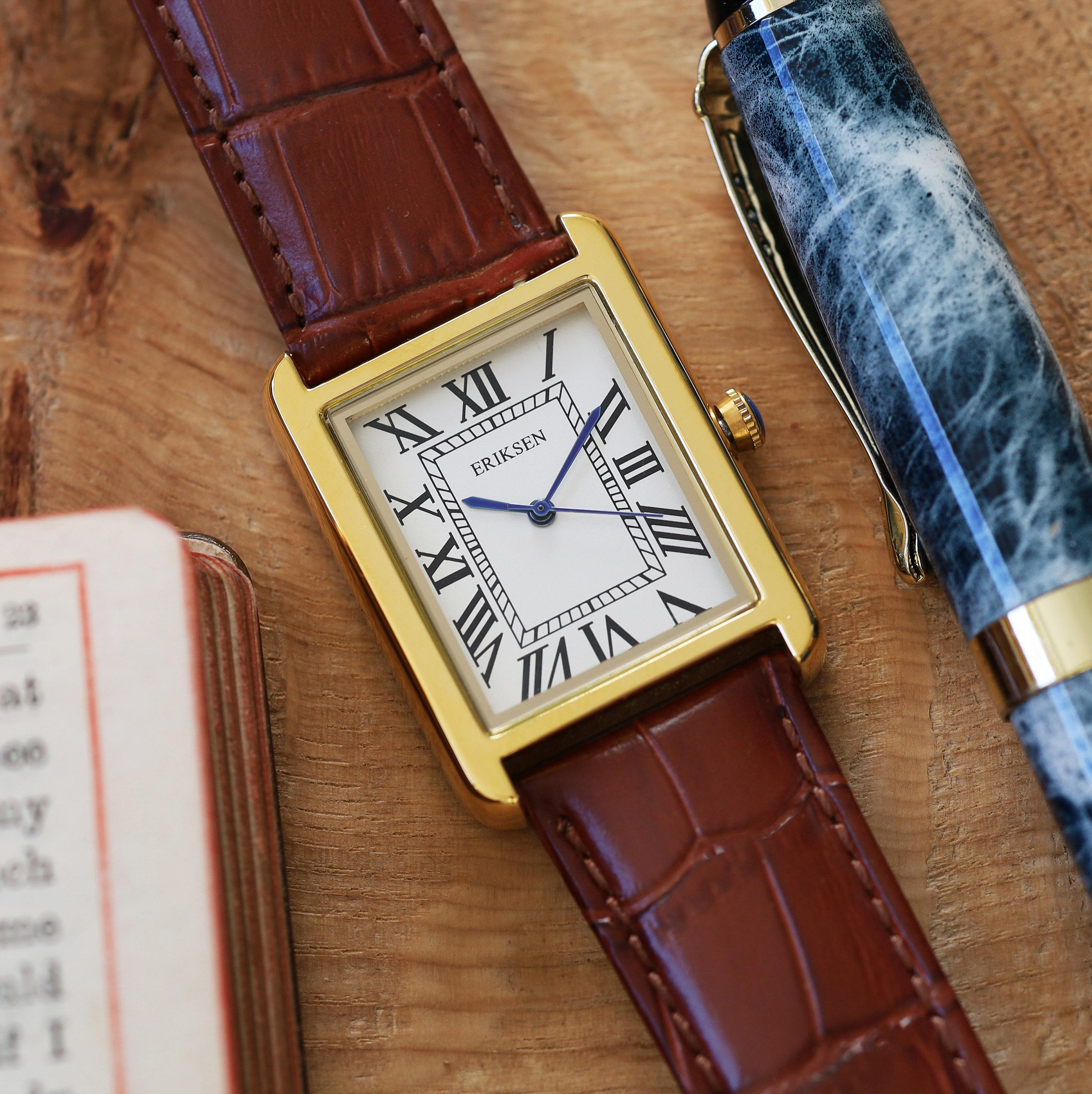 Man’s Chatsworth Gold Watch – Brown Strap 3